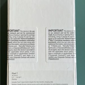 Brand New Box Never Been Opened Google Pixel 7